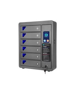 Oplaadlocker - Oplaadkast Smartphones - 6 vakken - Zwart - Snellader - Snelladen beschikbaar - Chargingbox