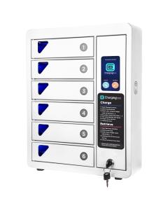 Oplaadlocker - Oplaadkast Smartphones - 6 vakken - Wit - Snellader - Snelladen beschikbaar - Chargingbox