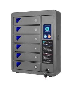 Oplaadlocker - Oplaadkast Smartphones - 6 vakken - Zwart - Snellader - Snelladen beschikbaar - Chargingbox